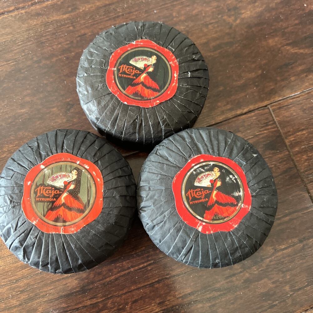 (3) Maja Classic perfumed soaps 131gr Made In Spain Vintage